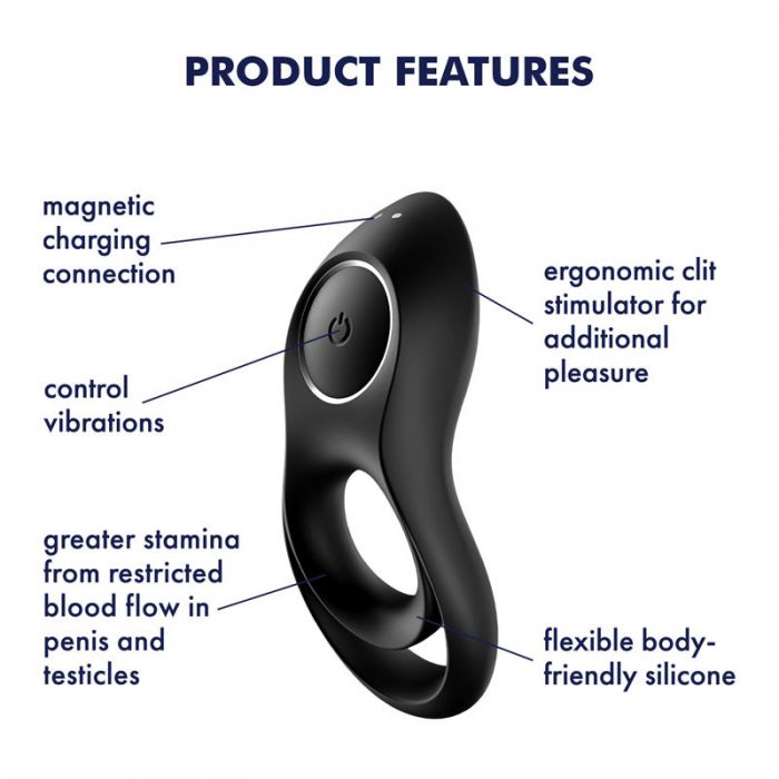 Satisfyer Legendary Duo Cock Ring - Femplay - Bottom Draw - Rechargeable  Erection Rings Online