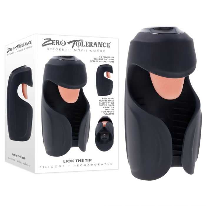 Zero Tolerance Lick the Tip Tongue Masturbator Femplay - Cock Licking Male  Vibrator