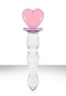 Crystal Heart of Glass Dildo - Pink