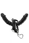 Fetish Fantasy - Vibrating Double Delight Strap-On (Black)