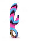 Colourful Camo - Dini Heating Rabbit Vibrator (Blue)
