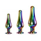 Rainbow Metal Butt Plug by Evolved
