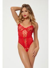 Heart Mesh Teddy 11583P RED (Fits Most)
