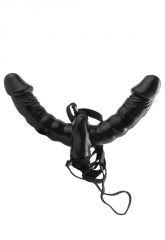 Fetish Fantasy - Vibrating Double Delight Strap-On (Black)