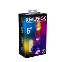 REALROCK - 6 Inch LED Remote Dildo with Balls