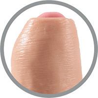 King Cock 6 Inch Uncut Cock with Slide Skin