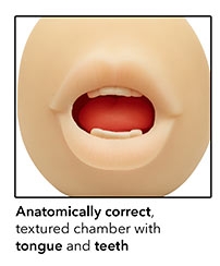 Stroke It Mouth showing Teeth